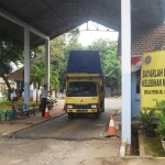 Aktifitas jembatan timbang Lebuawu Kecamatan Pecangaan beberapa waktu lalu